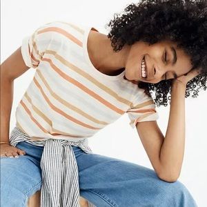 Madewell Whisper Cotton Tee Birchmont Striped
